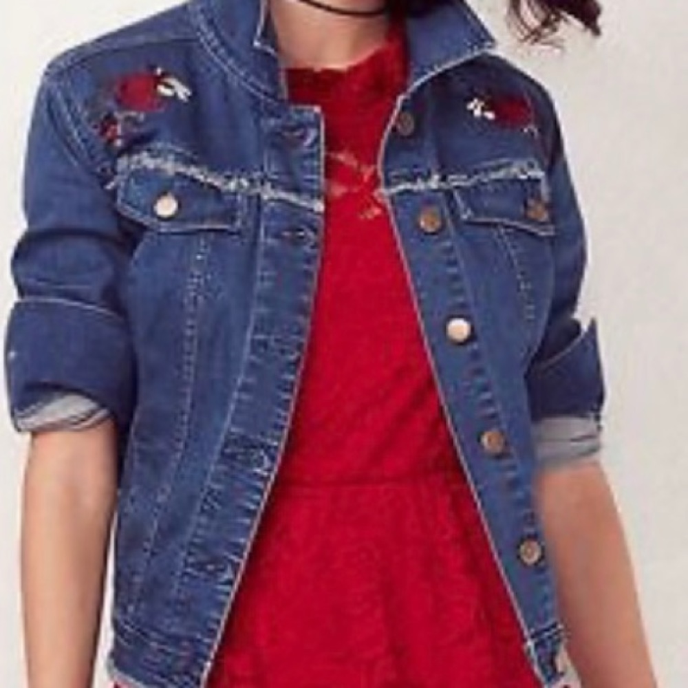 LC Lauren Conrad denim jean jacket S